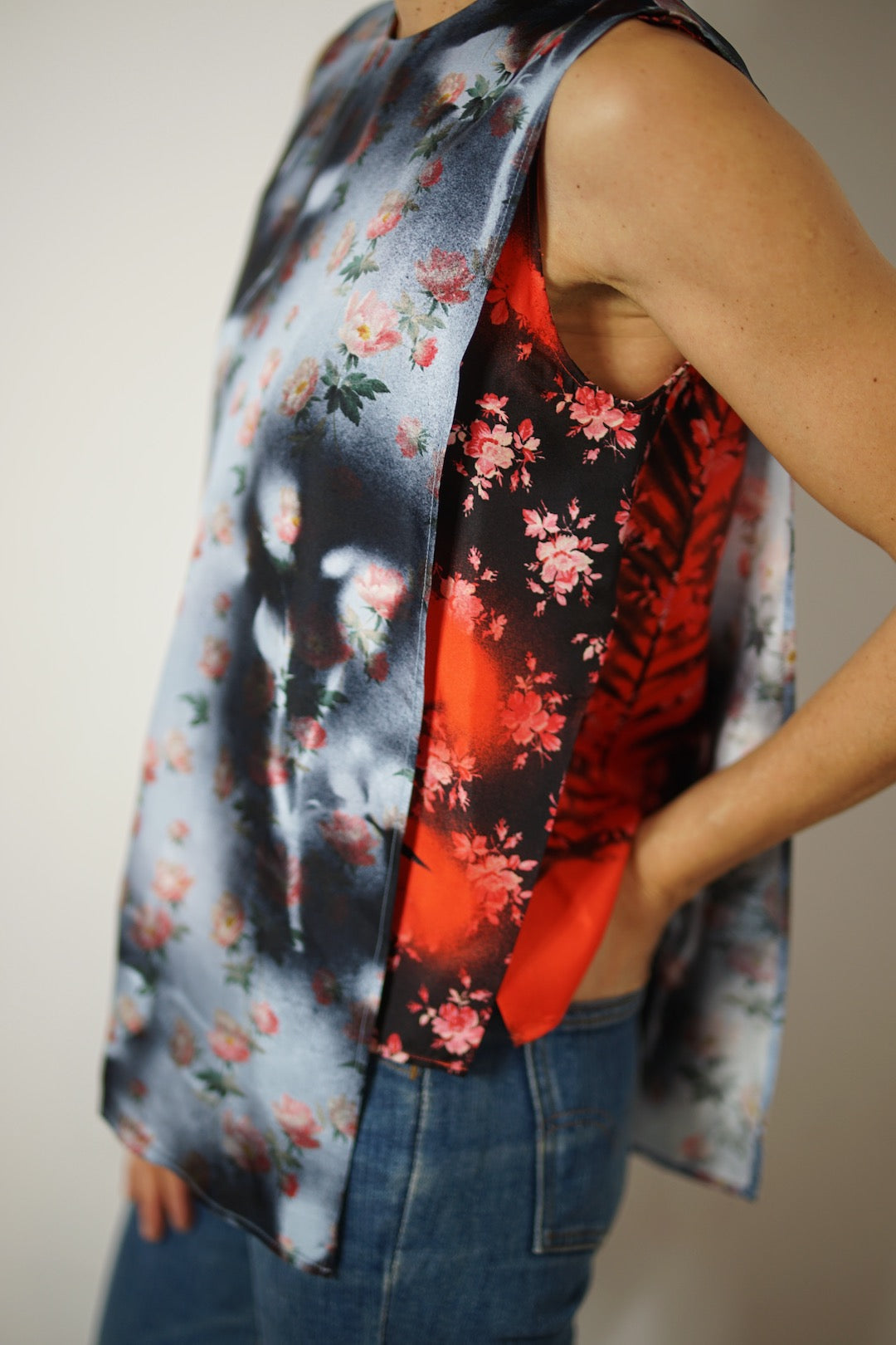 Acne Studios floral silk top