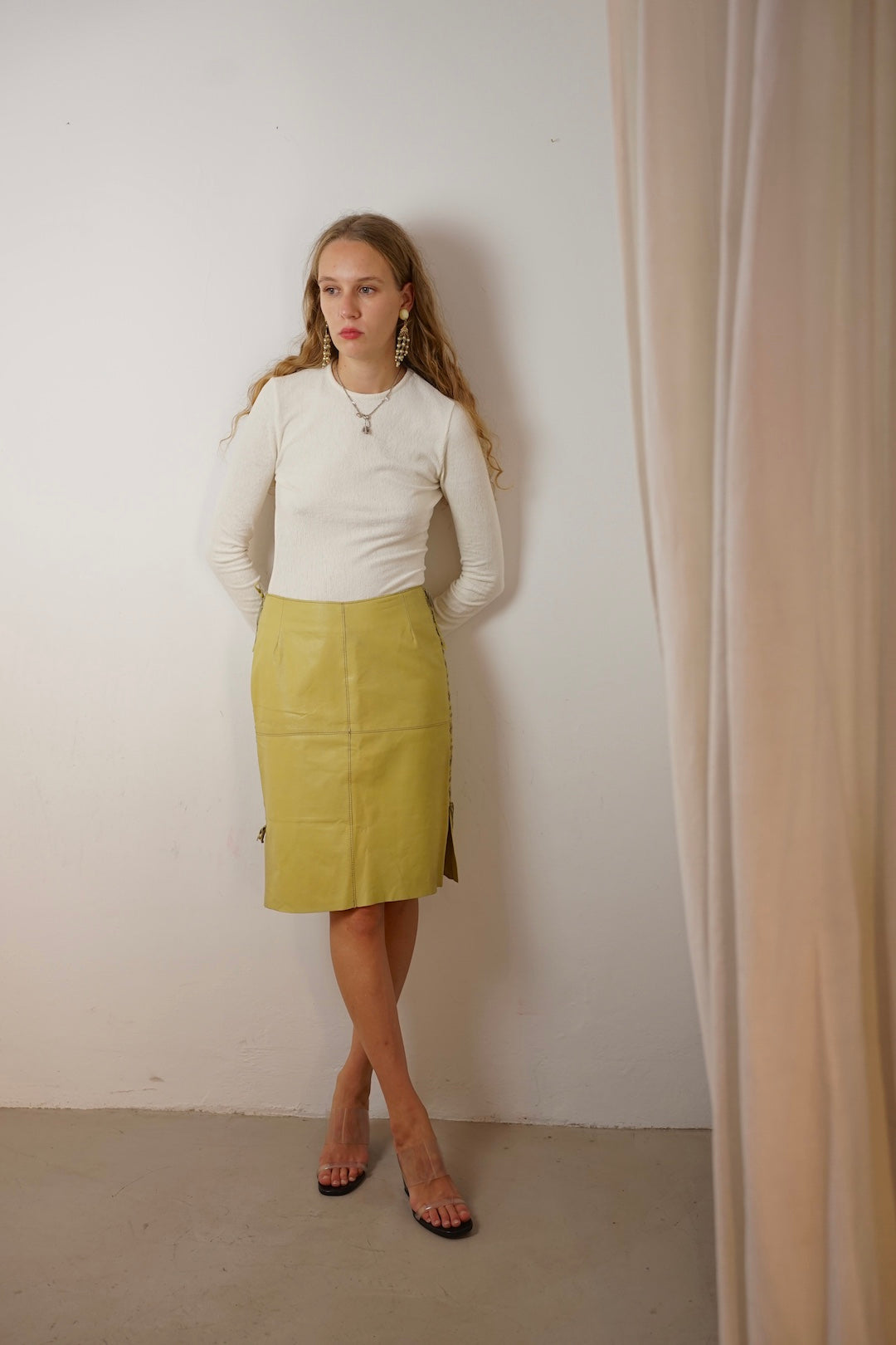 Vintage leather skirt