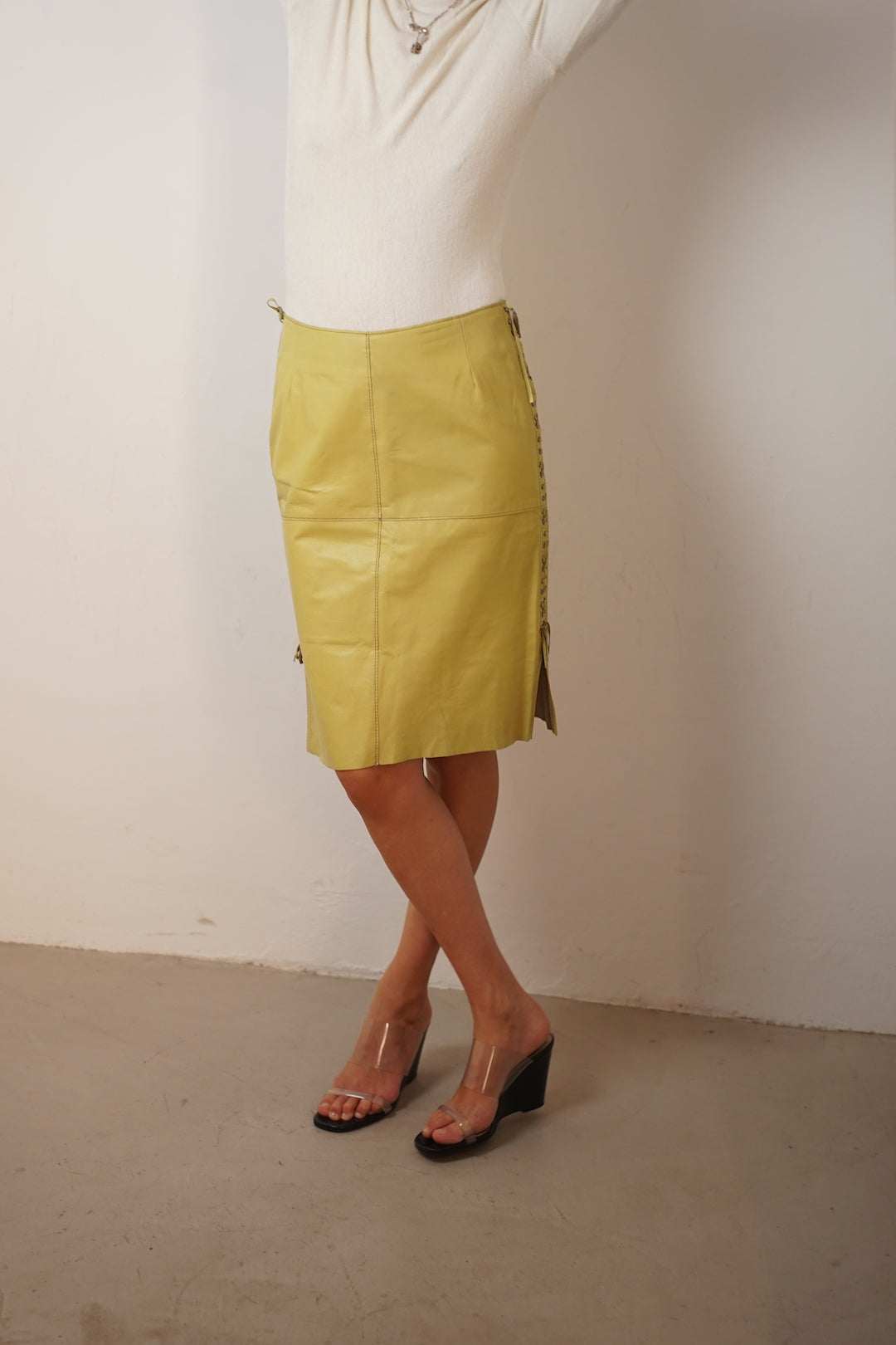 Vintage leather skirt