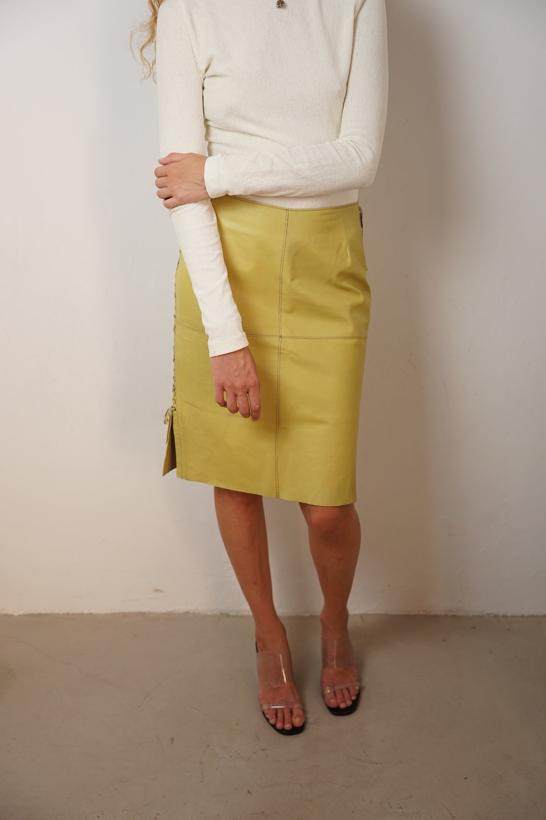 Vintage leather skirt