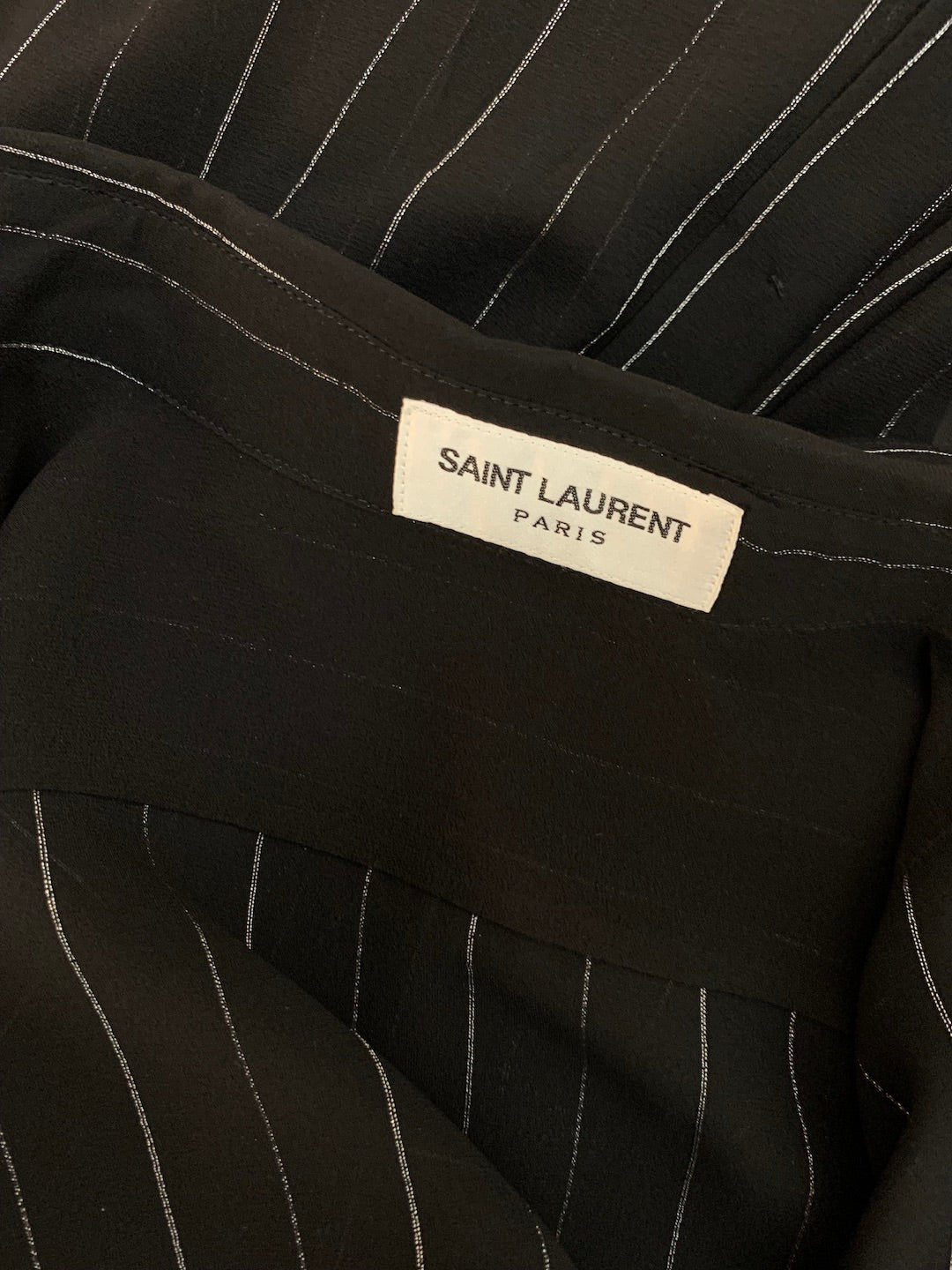 Saint Laurent black sheer silk shirt