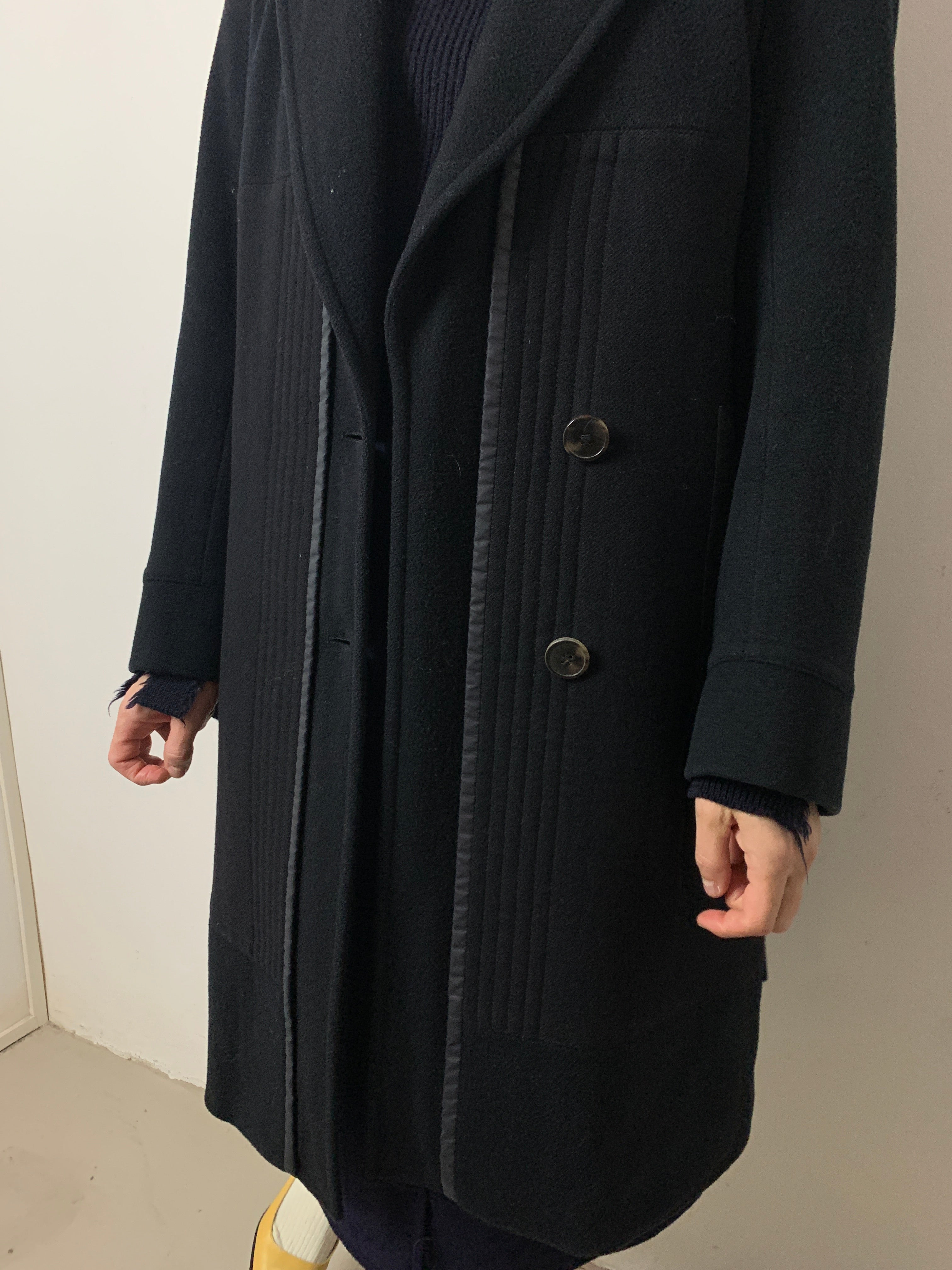 Dries Van Noten navy coat