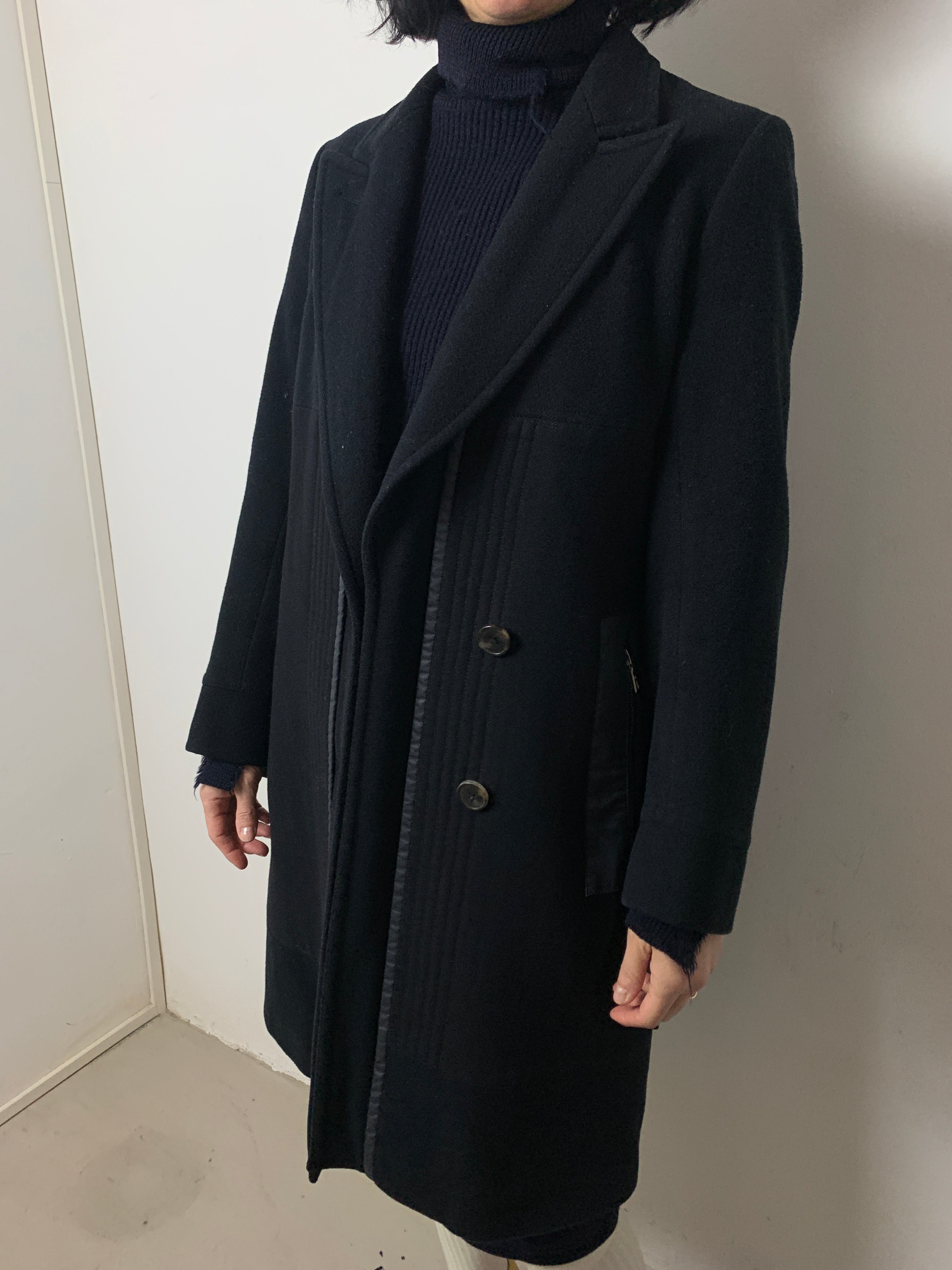 Dries Van Noten navy coat