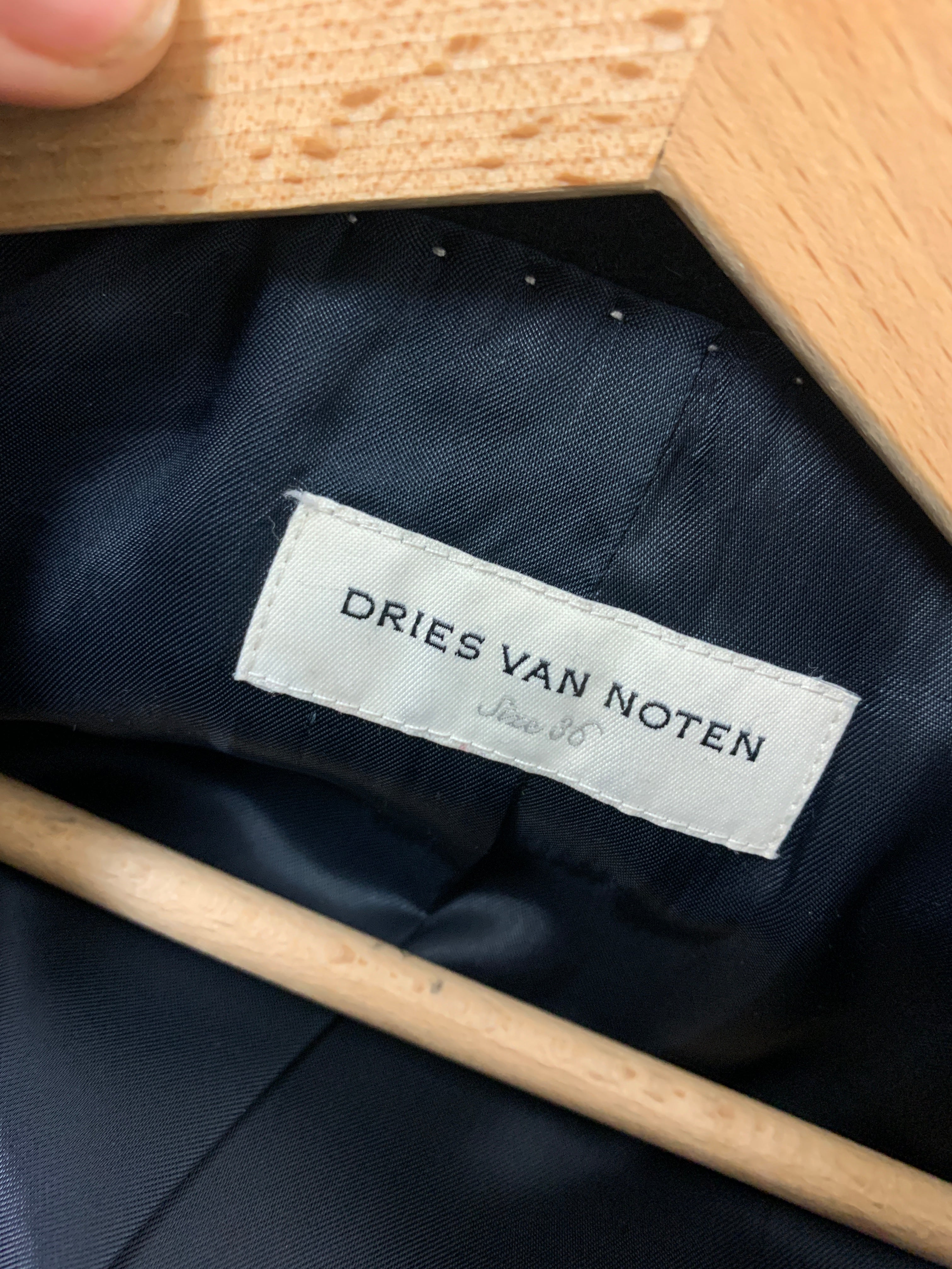 Dries Van Noten navy coat