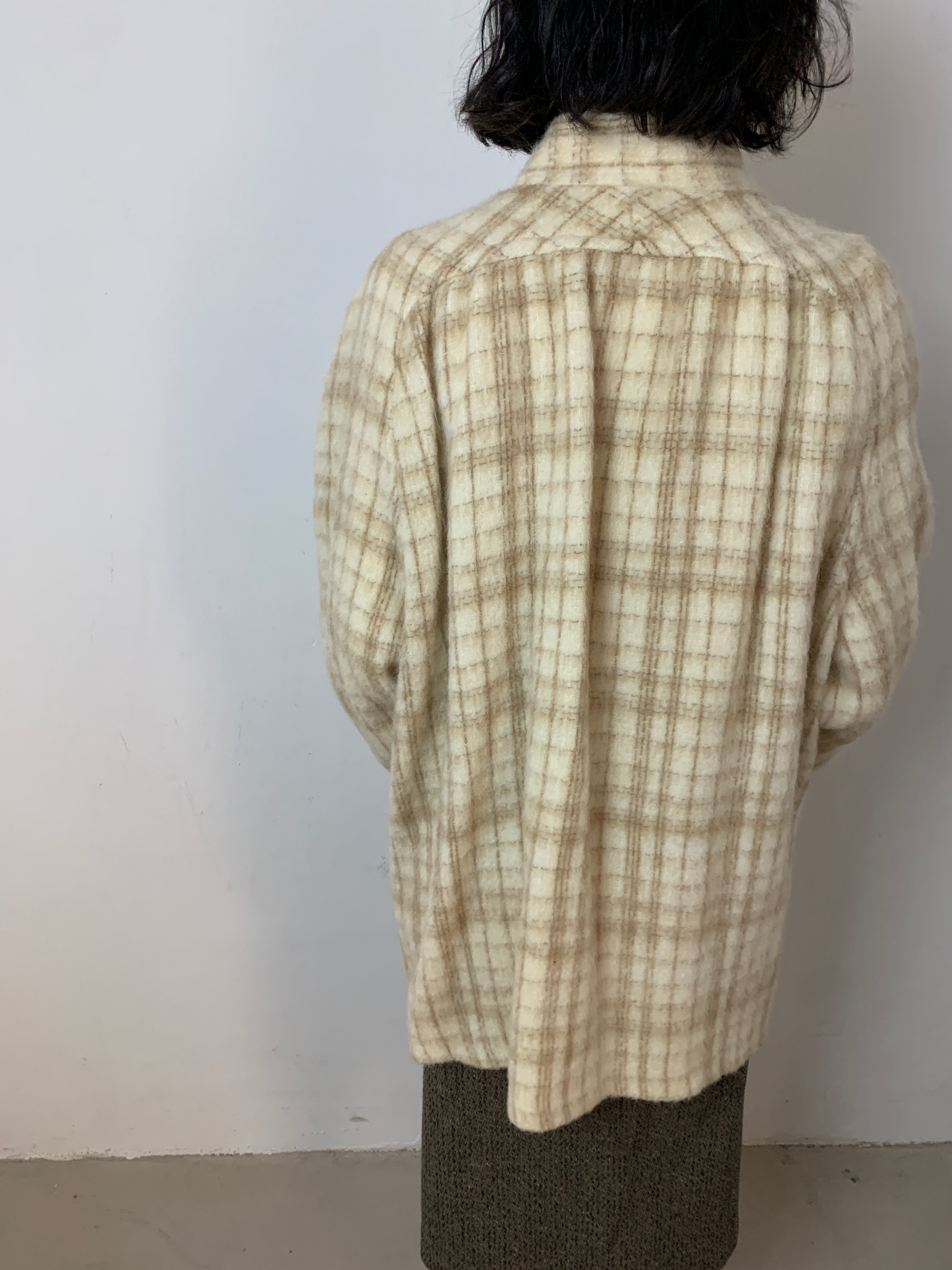 Vintage check mohair coat