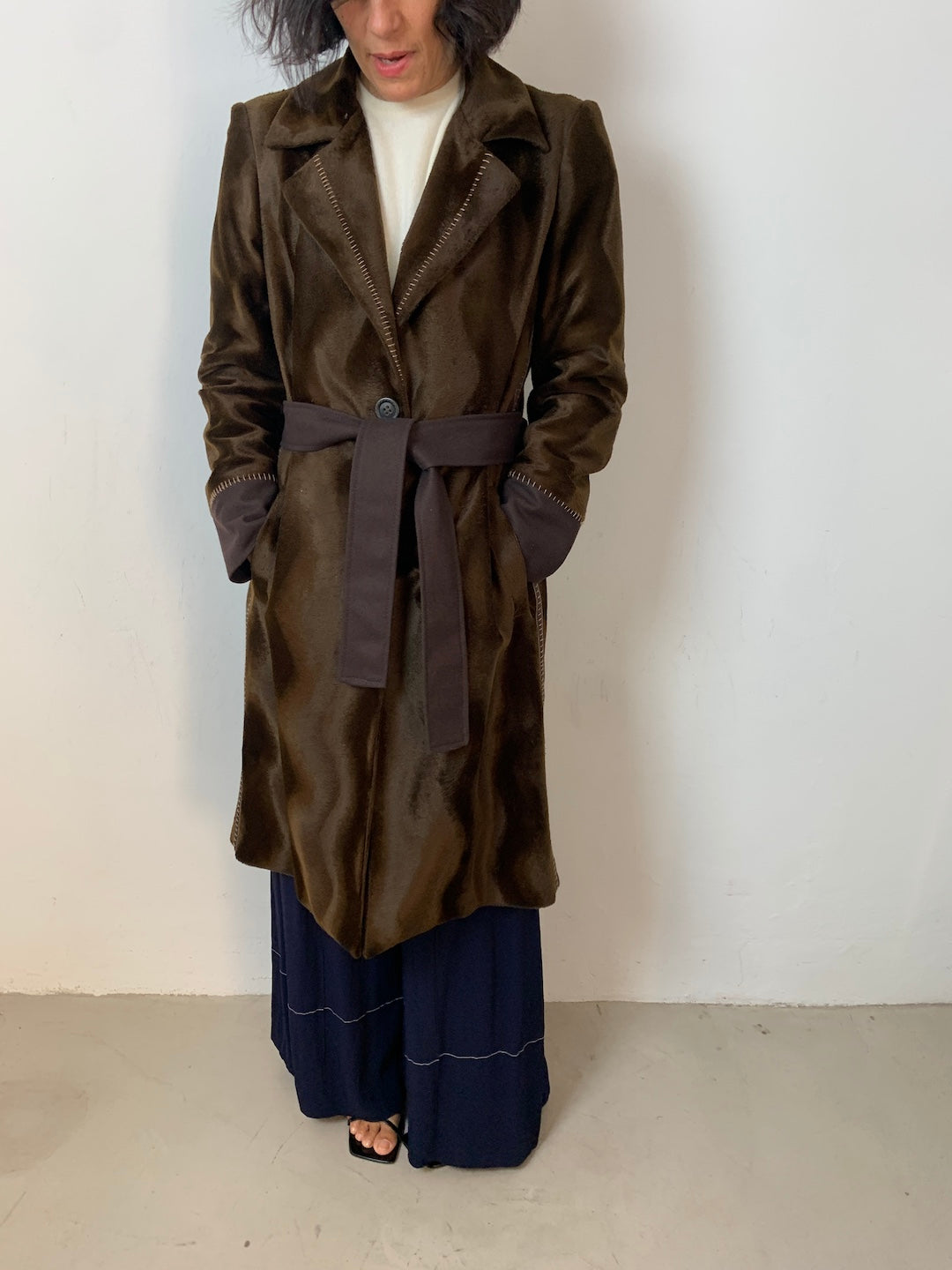 Vintage brown wool coat