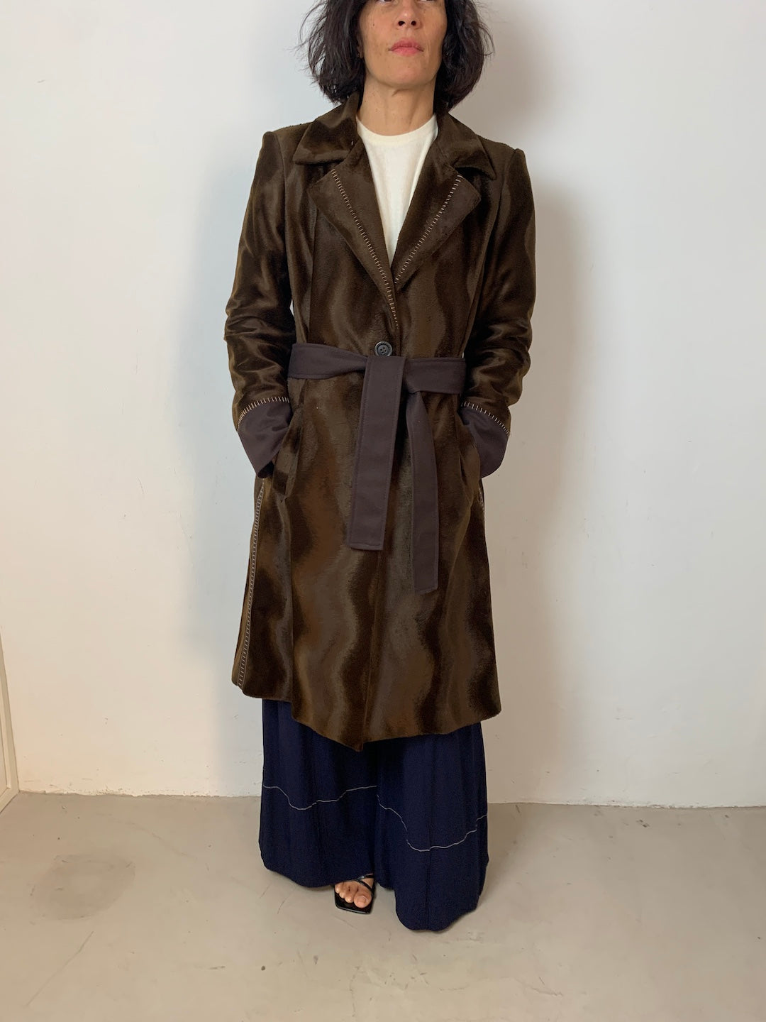 Vintage brown wool coat