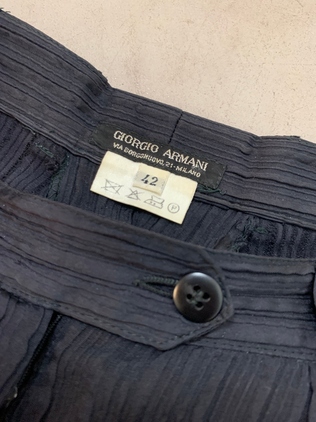 Giorgio Armani pleated pant