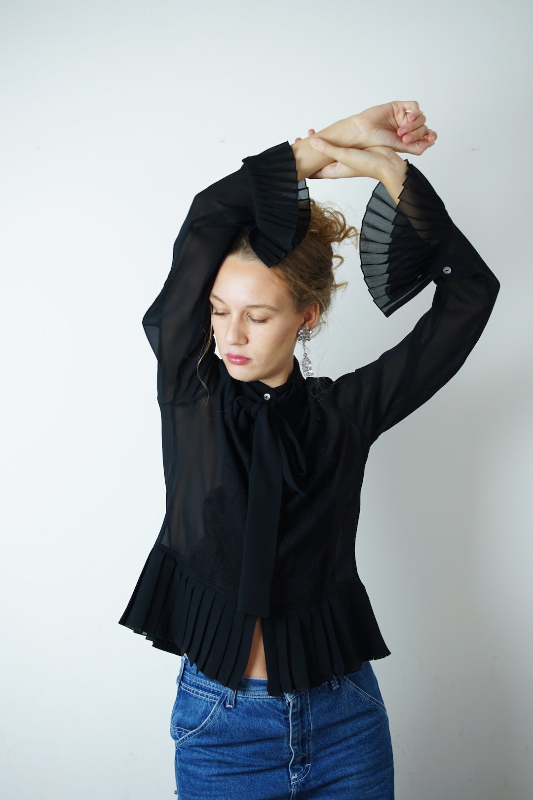Valentino silk and lace shirt