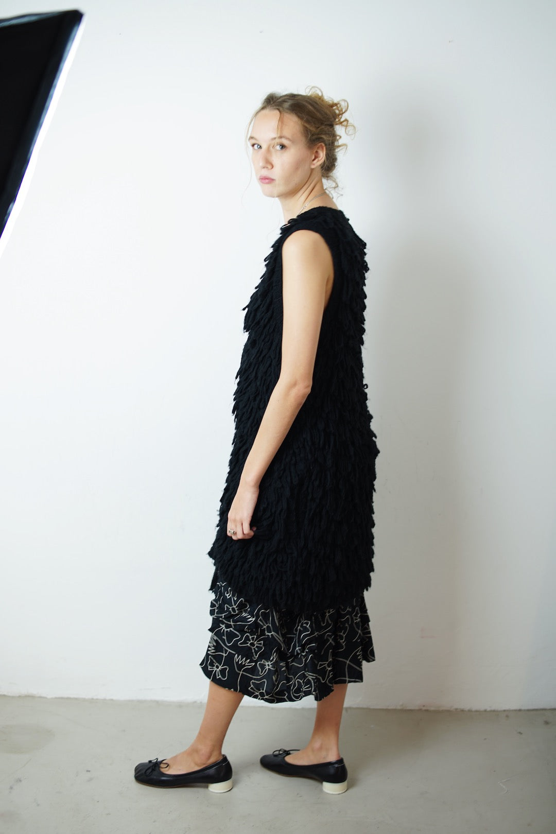 Sonia Rykiel fringe long vest