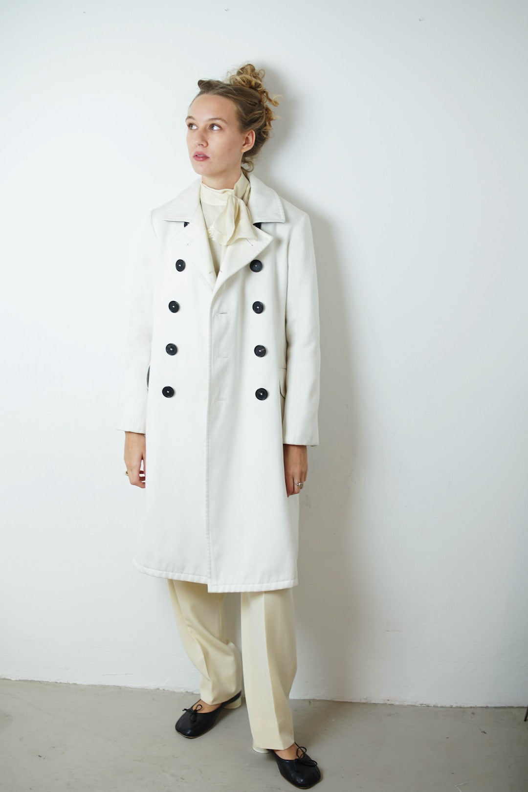 Jil Sander white trench coat