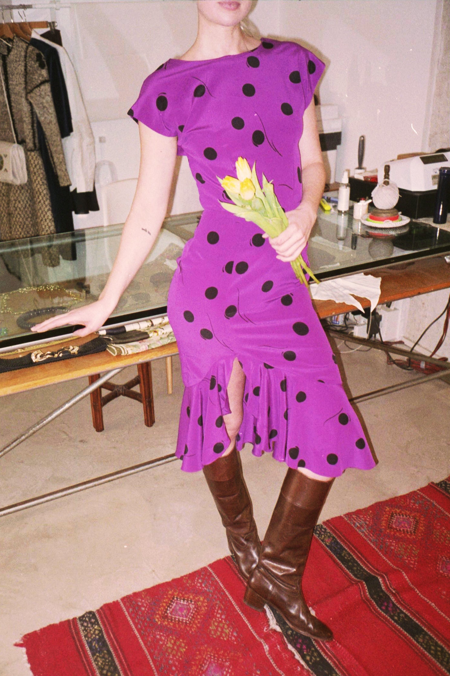 Vintage flamenco vibe printed dress
