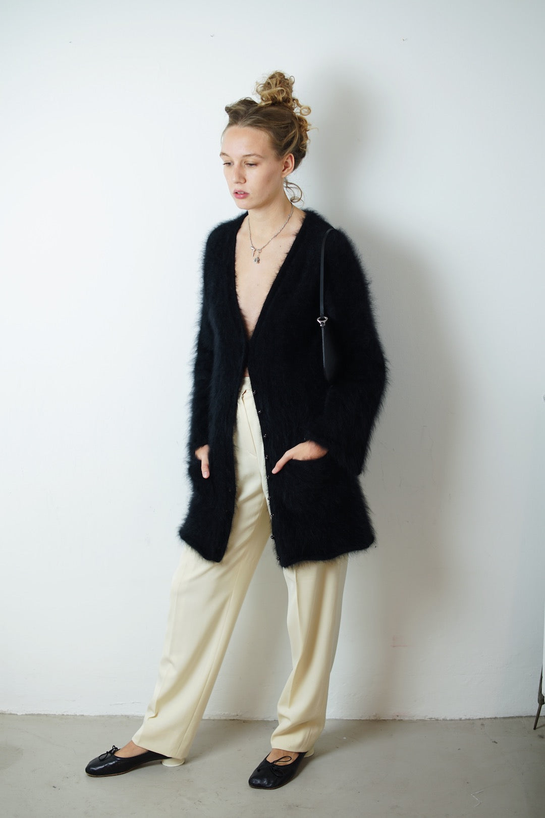 JPG angora cardigan