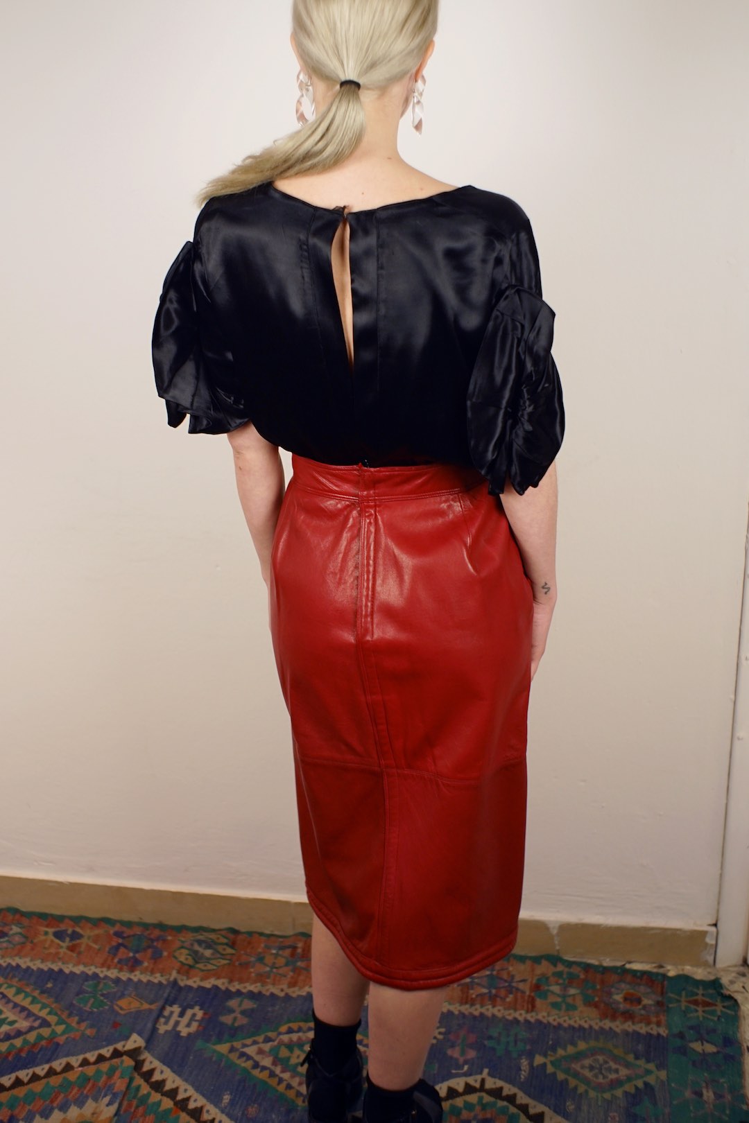 Gianni Versace vintage leather skirt