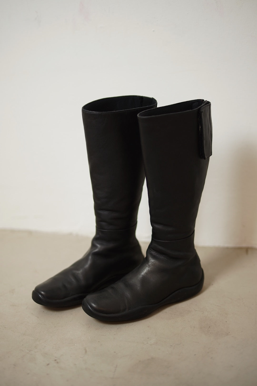 Prada velcro strap boots