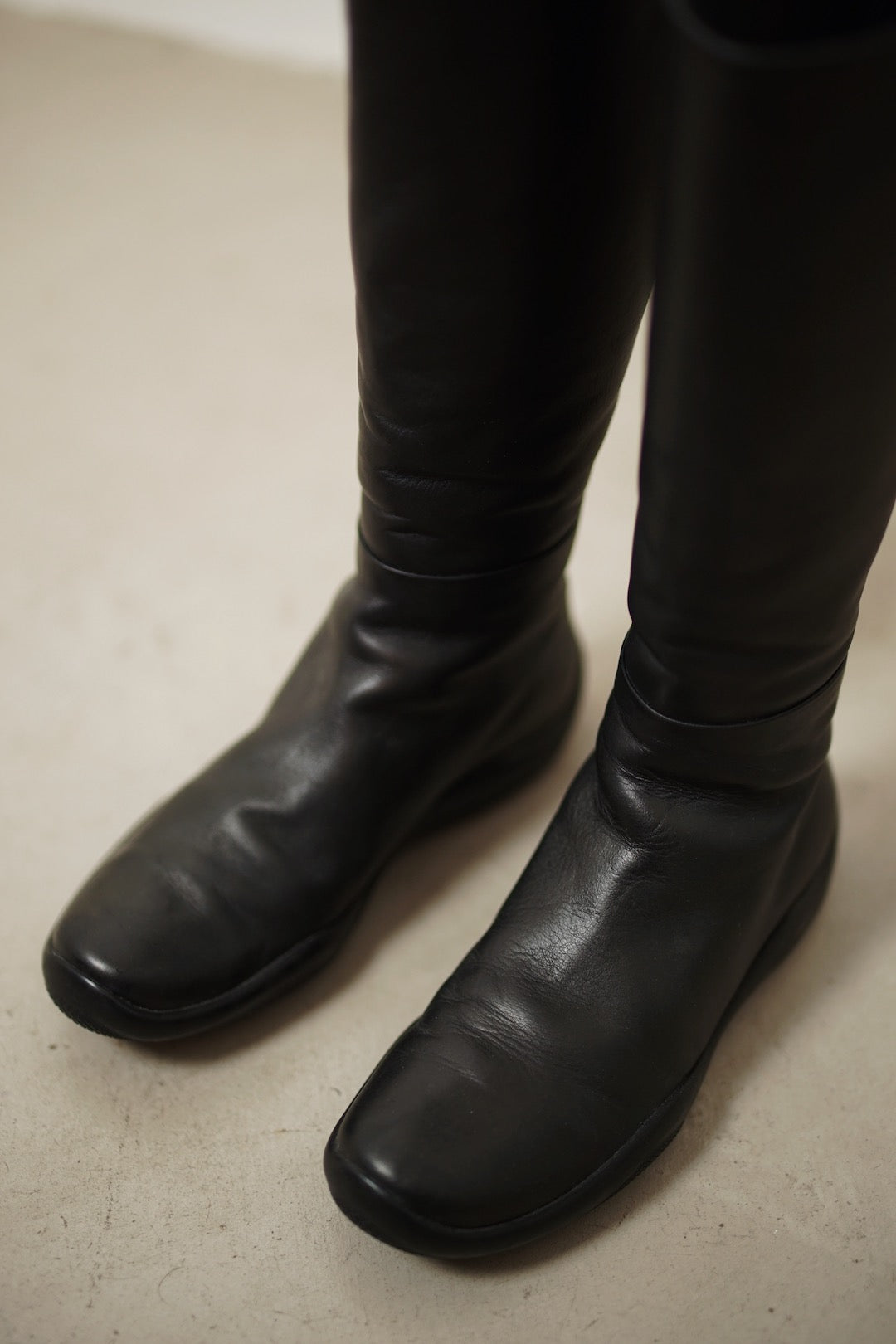 Prada velcro strap boots