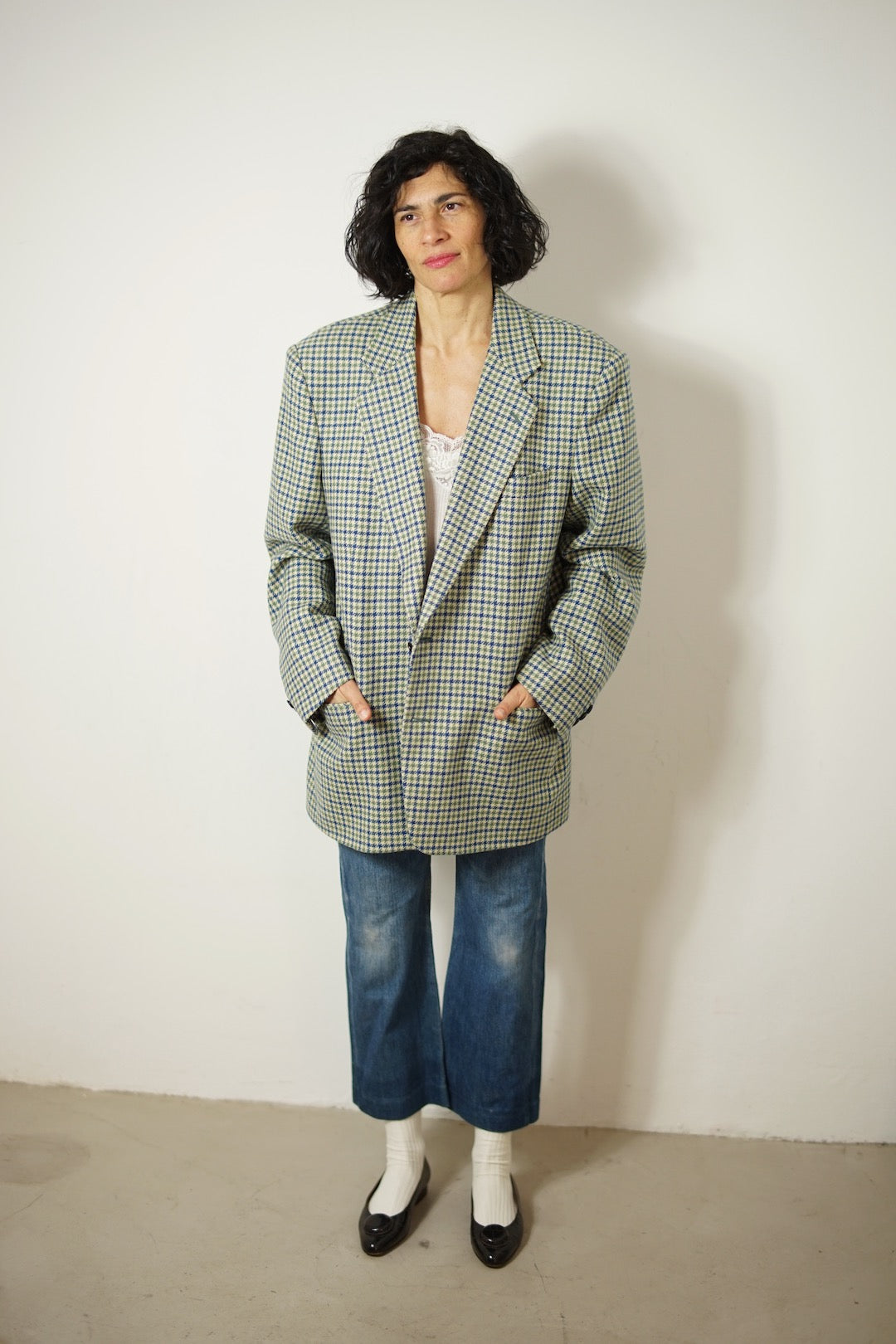 Vintage pied di poule blazer