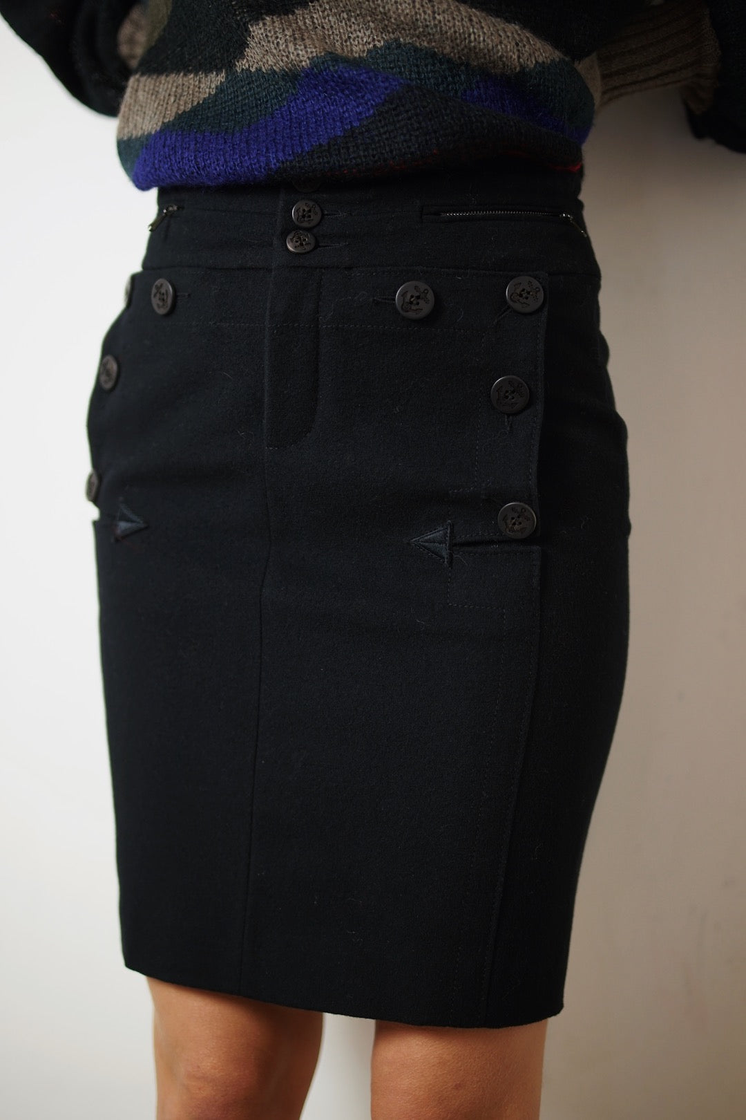 Jean Paul Gaultier navy marine skirt