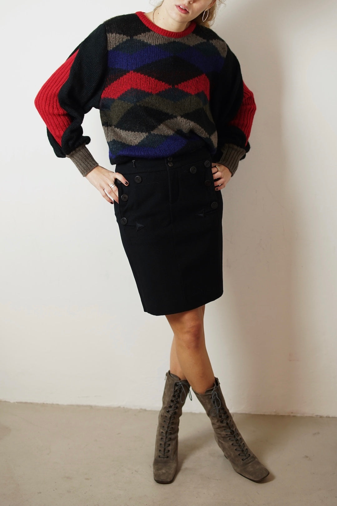 Jean Paul Gaultier navy marine skirt