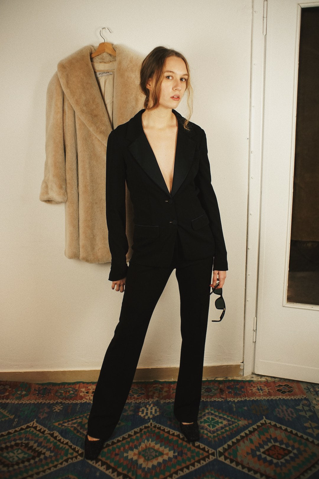 Yves Saint Laurent single breasted smocking suit
