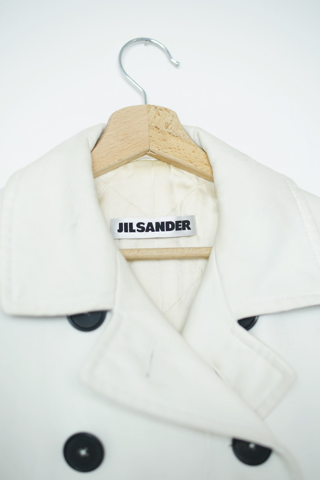 Jil Sander white trench coat