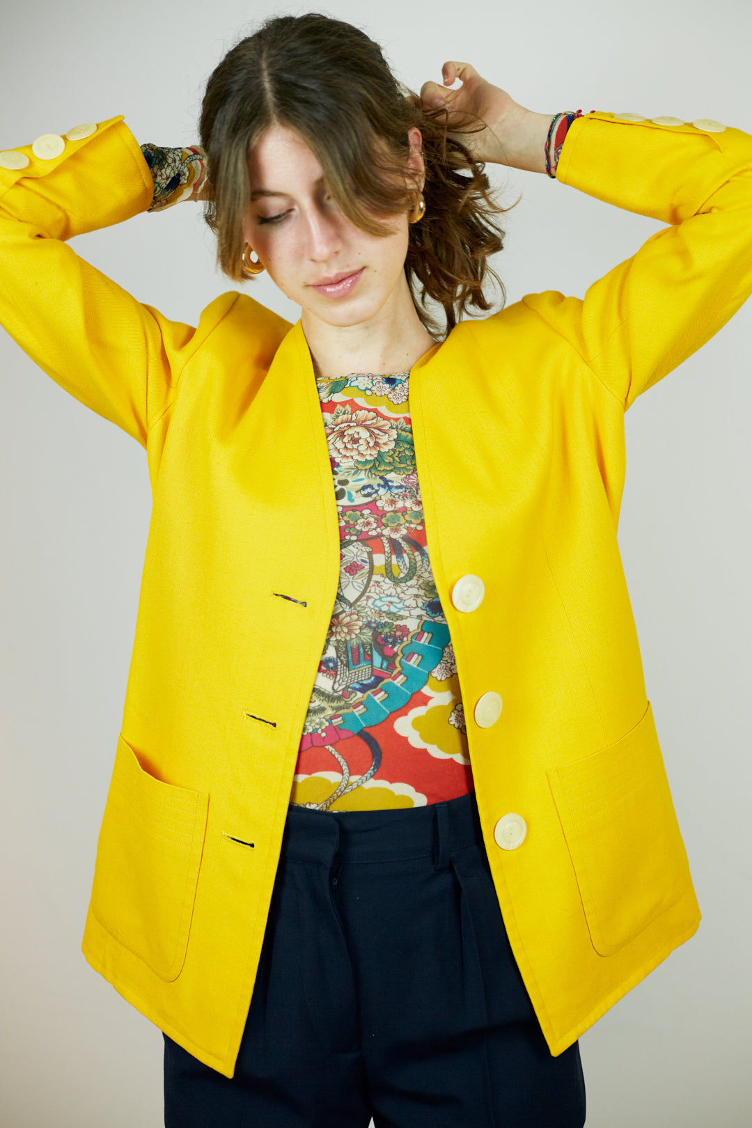 Yves Saint Laurent Rive Gauche sun yellow blazer