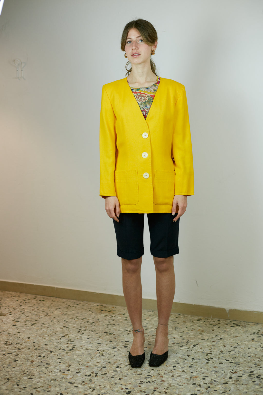 Yves Saint Laurent Rive Gauche sun yellow blazer