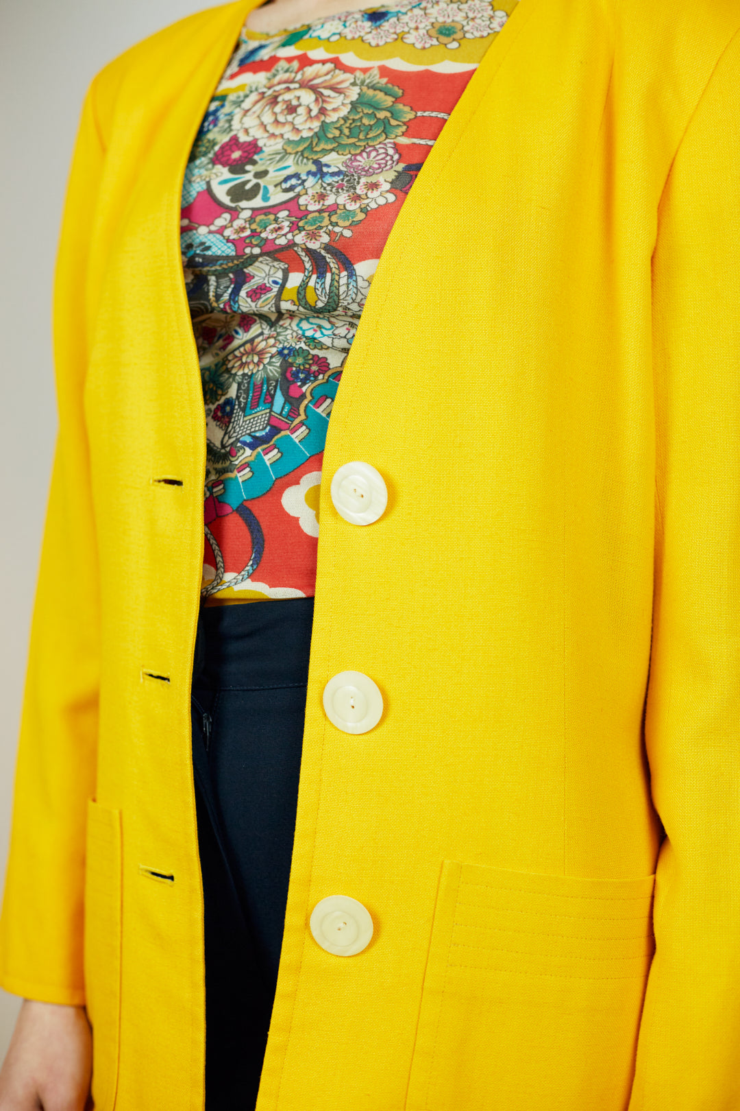 Yves Saint Laurent Rive Gauche sun yellow blazer