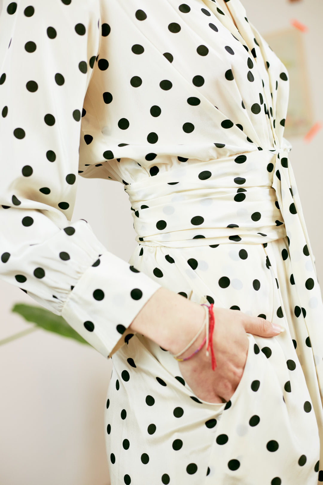 Vintage Yves Saint Laurent Rive Gauche polka dot dress