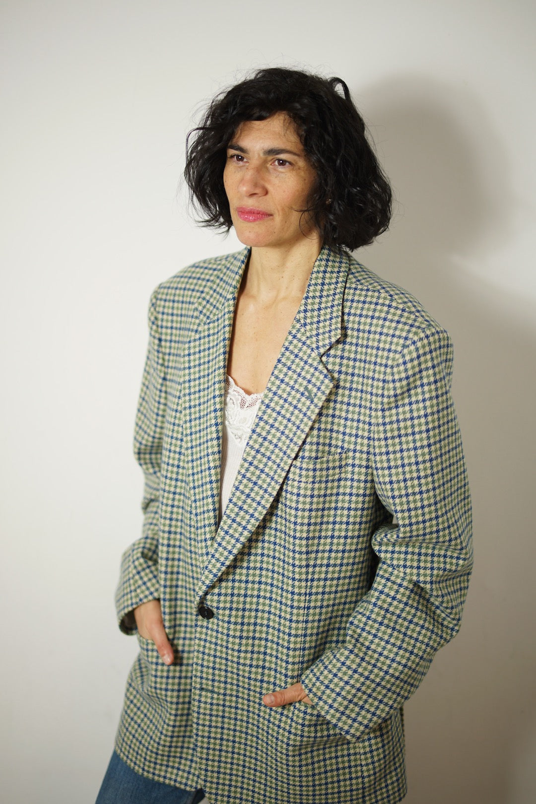 Vintage pied di poule blazer