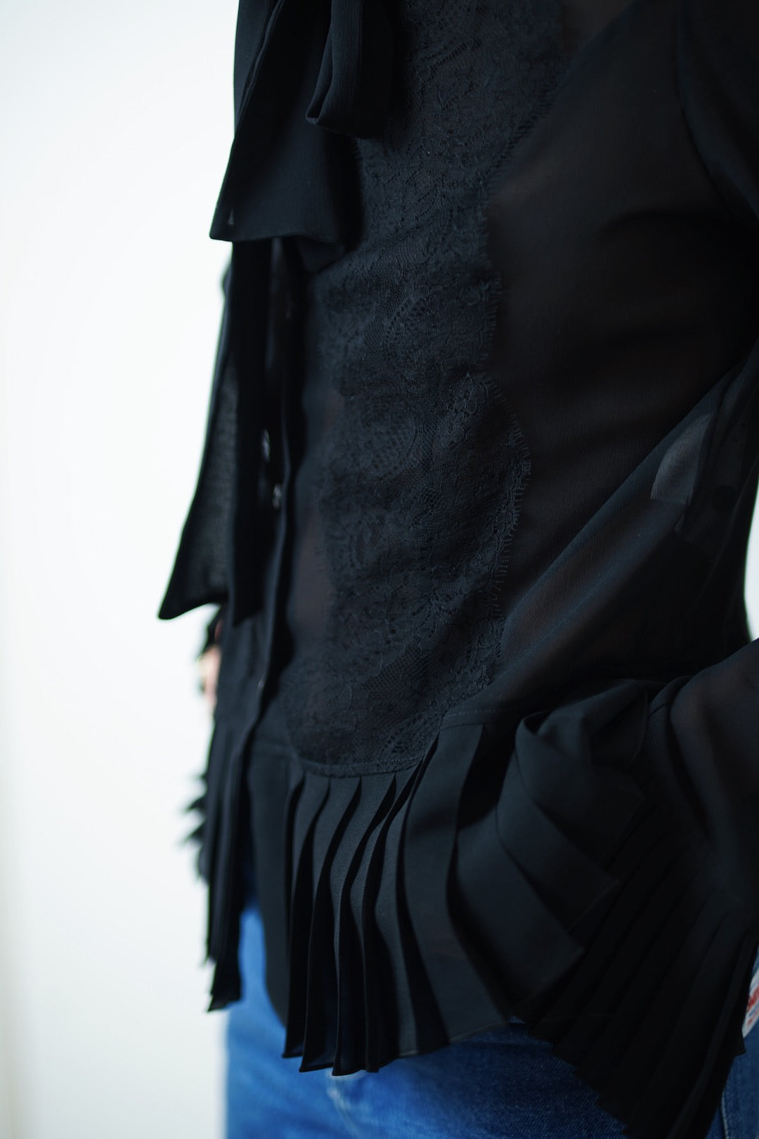 Valentino silk and lace shirt
