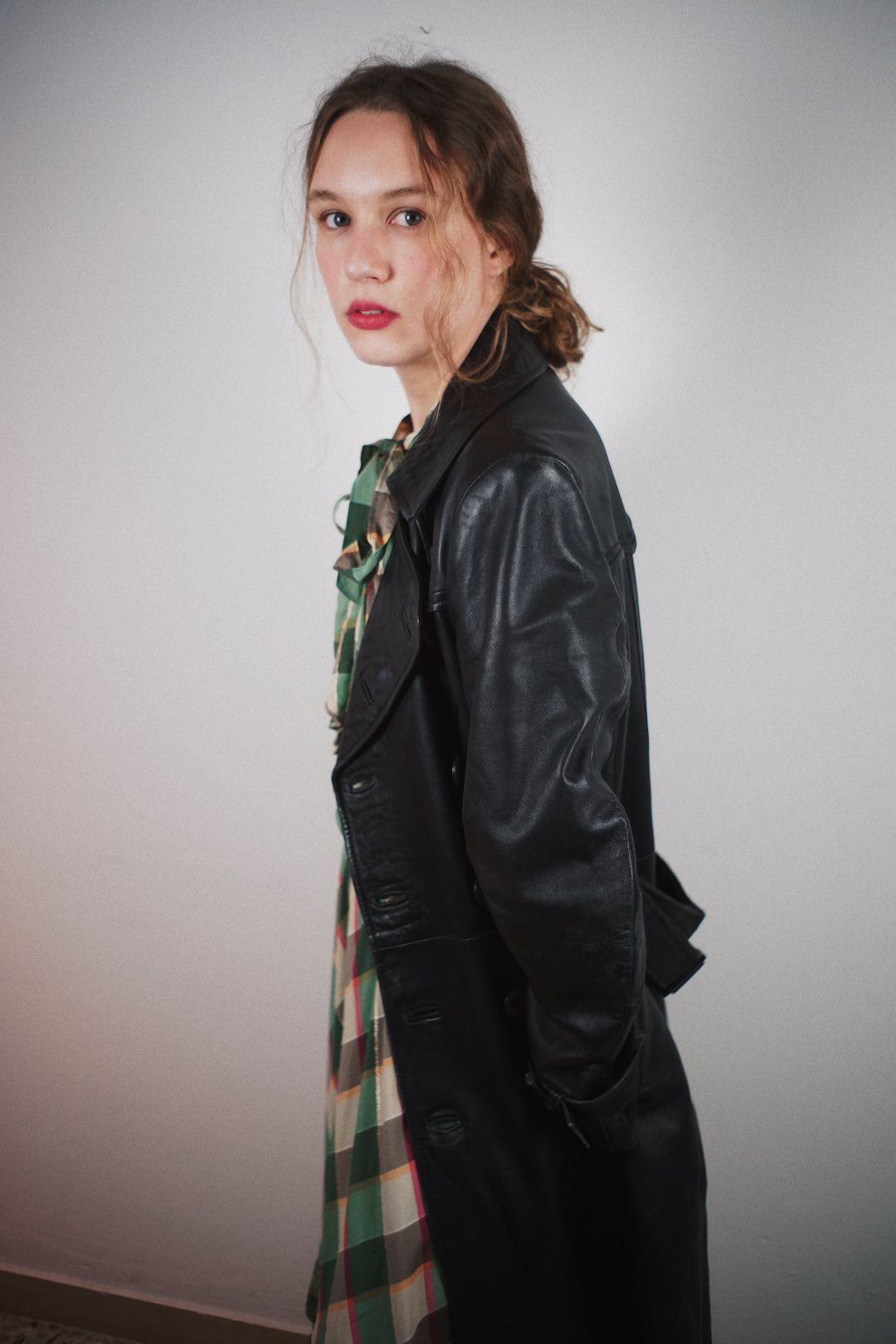 Vintage leather trech