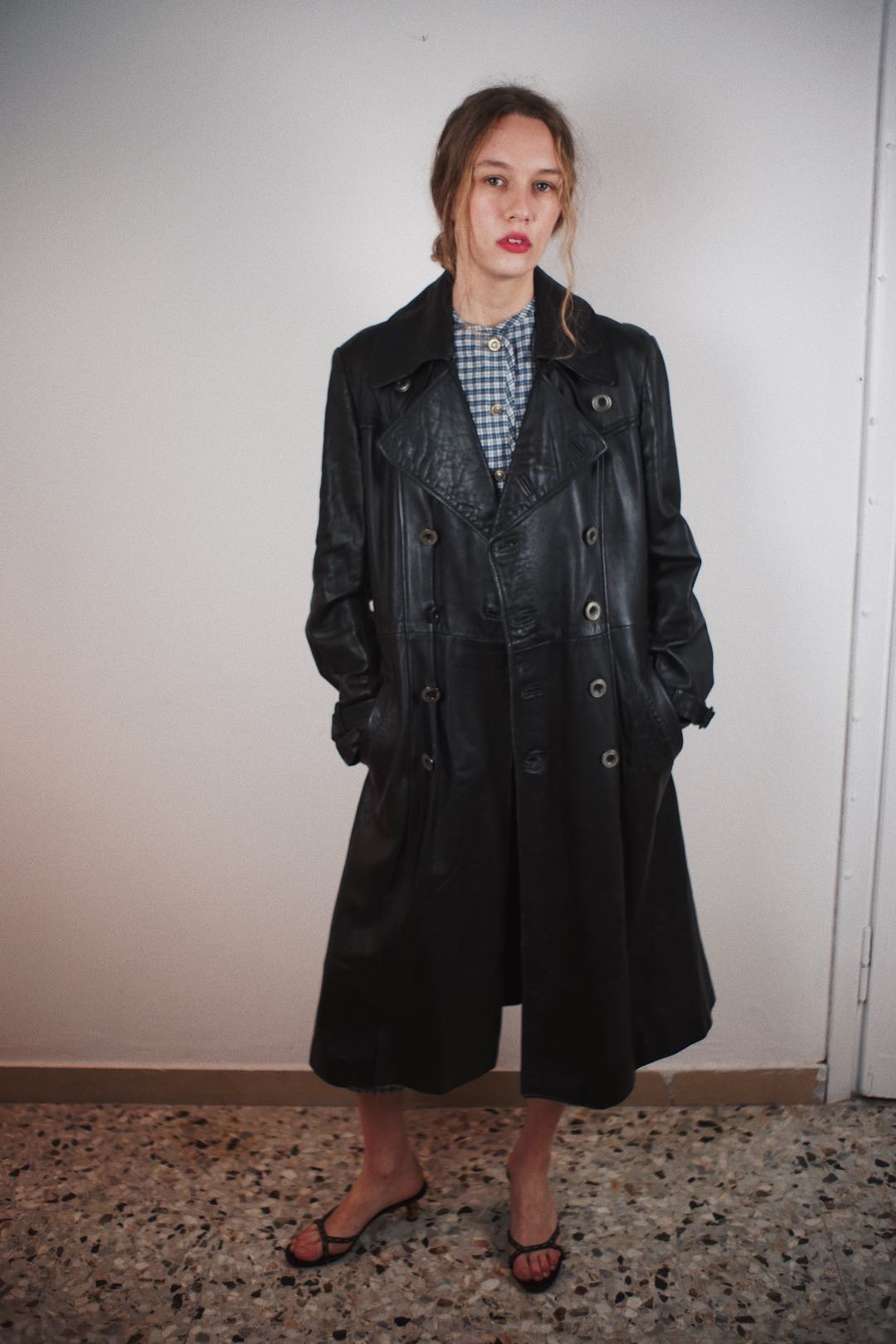 Vintage leather trech