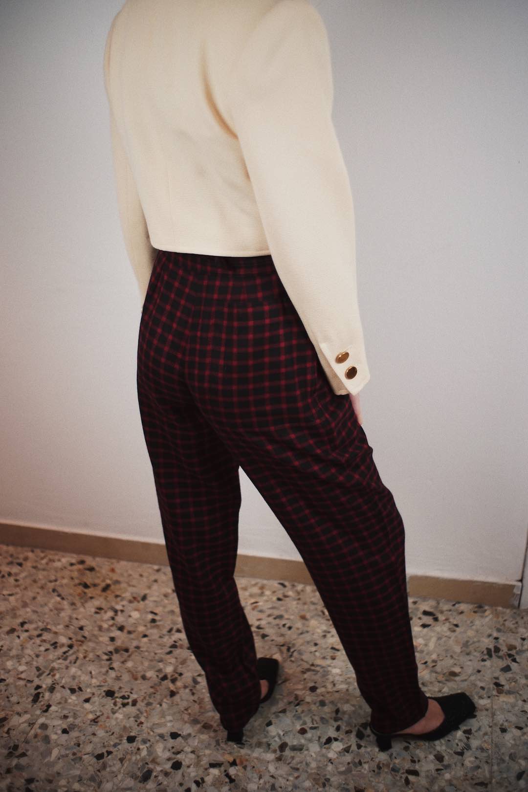Yves Saint Laurent Rive Gauche cream jacket.