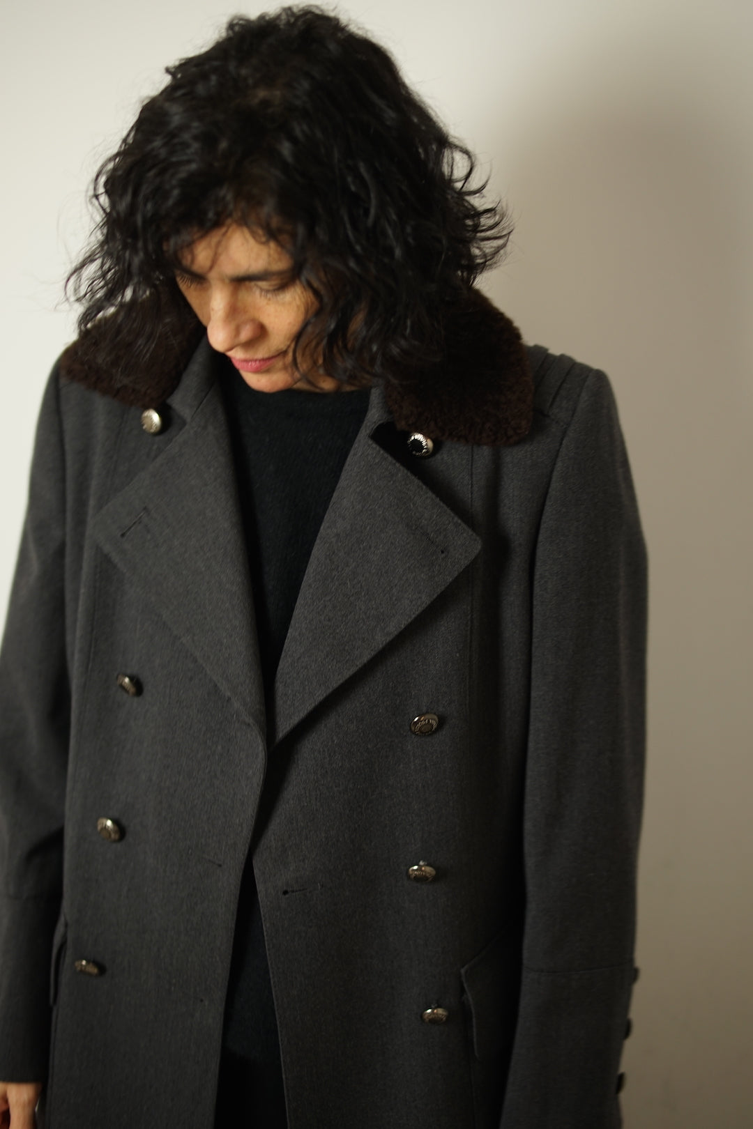 Prada grey wool coat