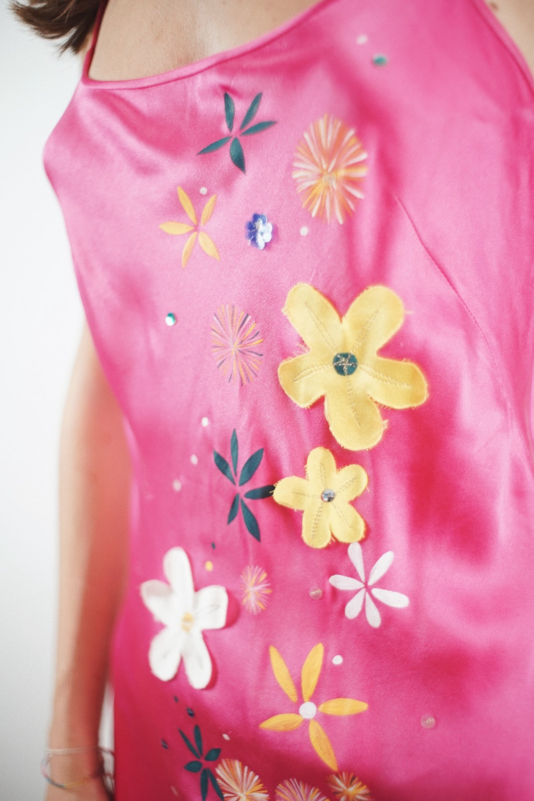 Moschino flowers slip dress