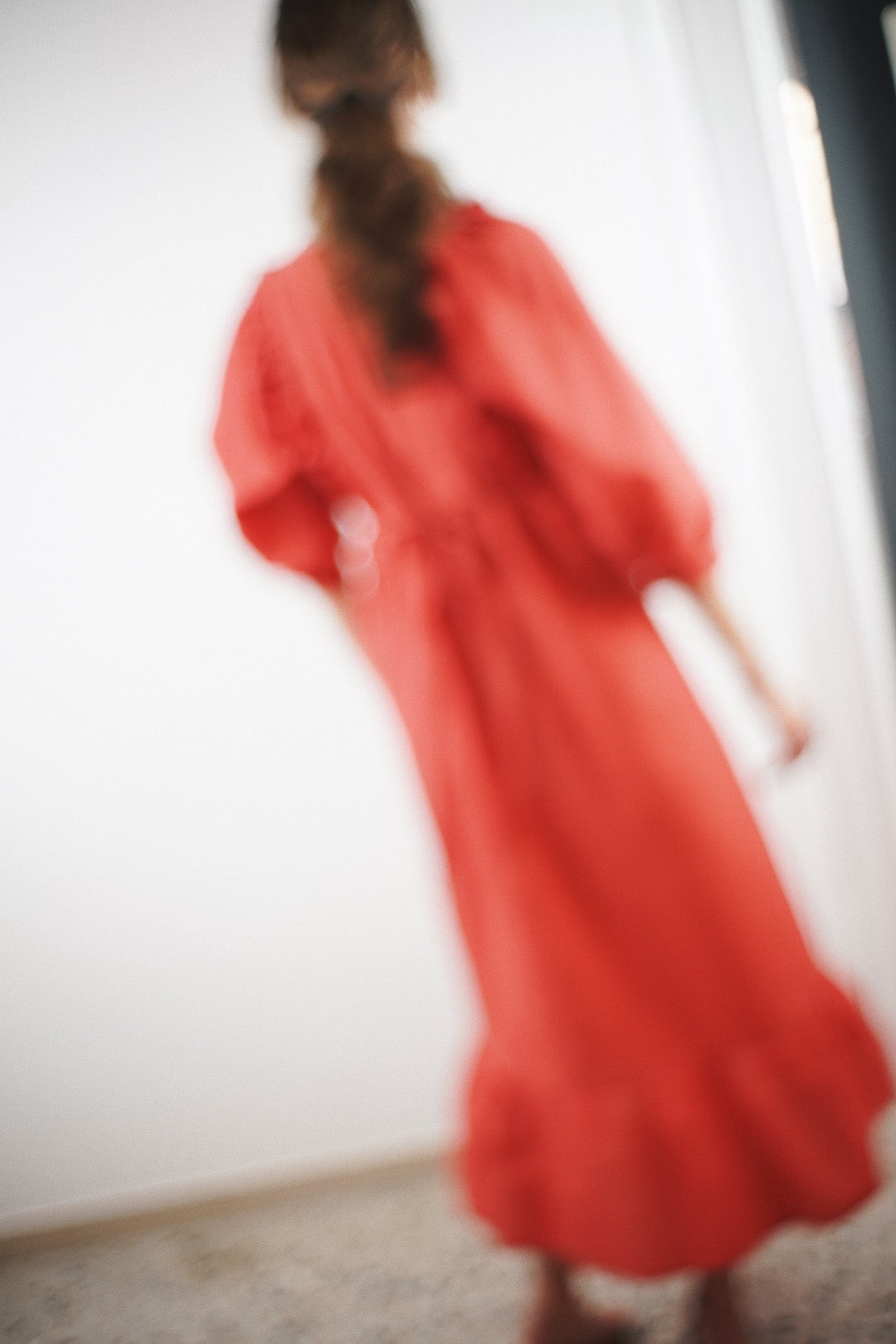 Vintage ruffles cotton dress