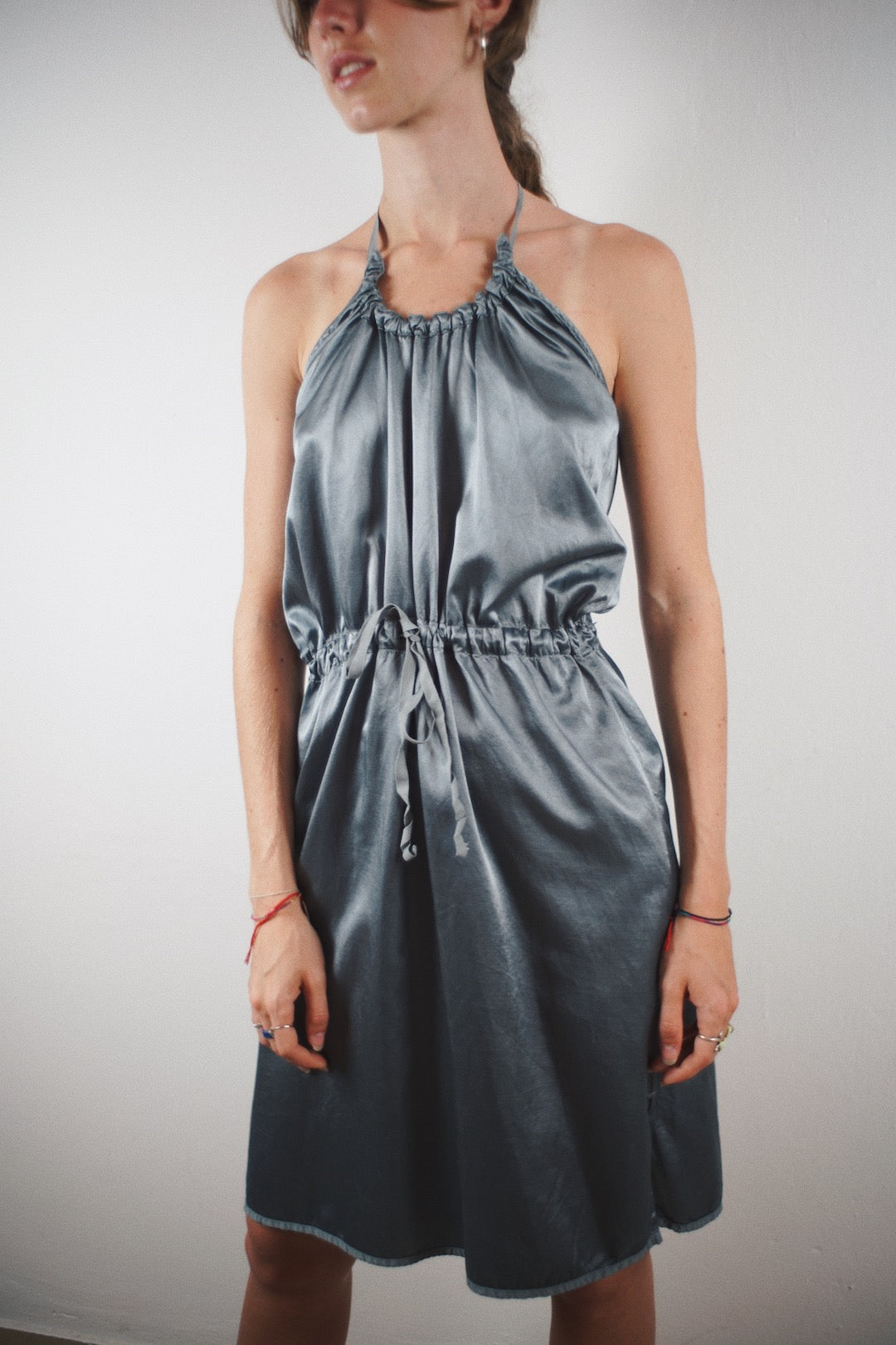 MM6 grey halter neck dress