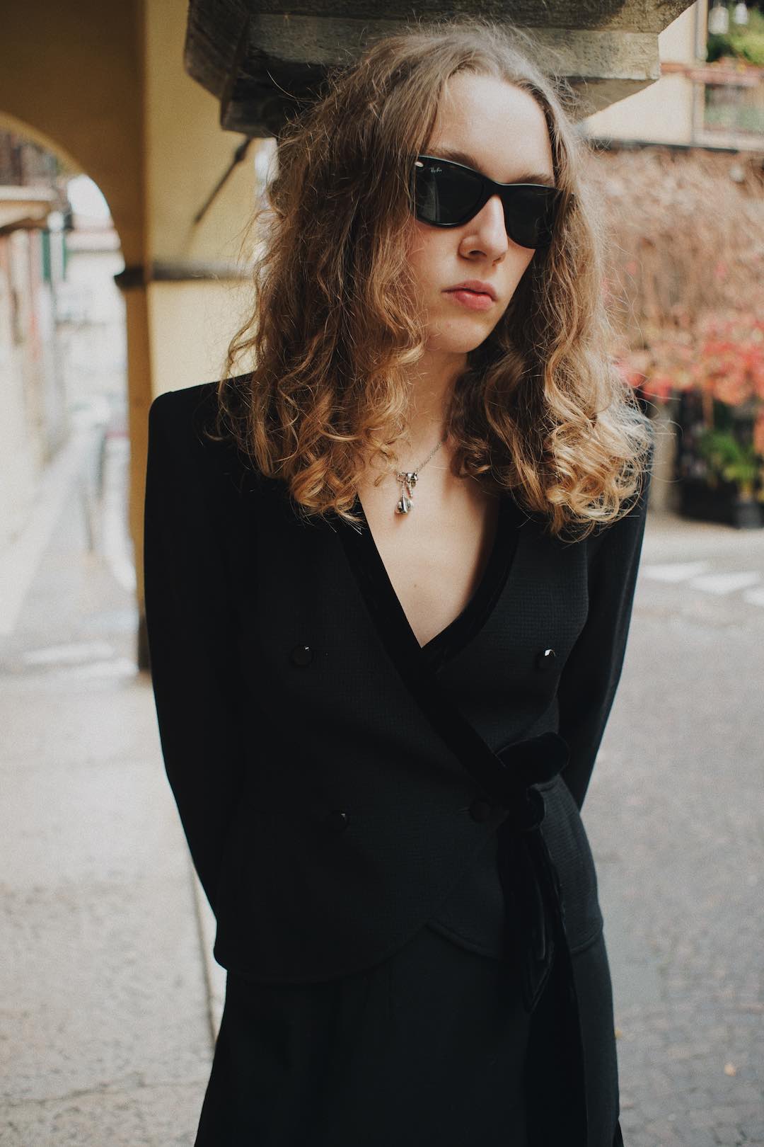Valentino Boutique wool and velvet set