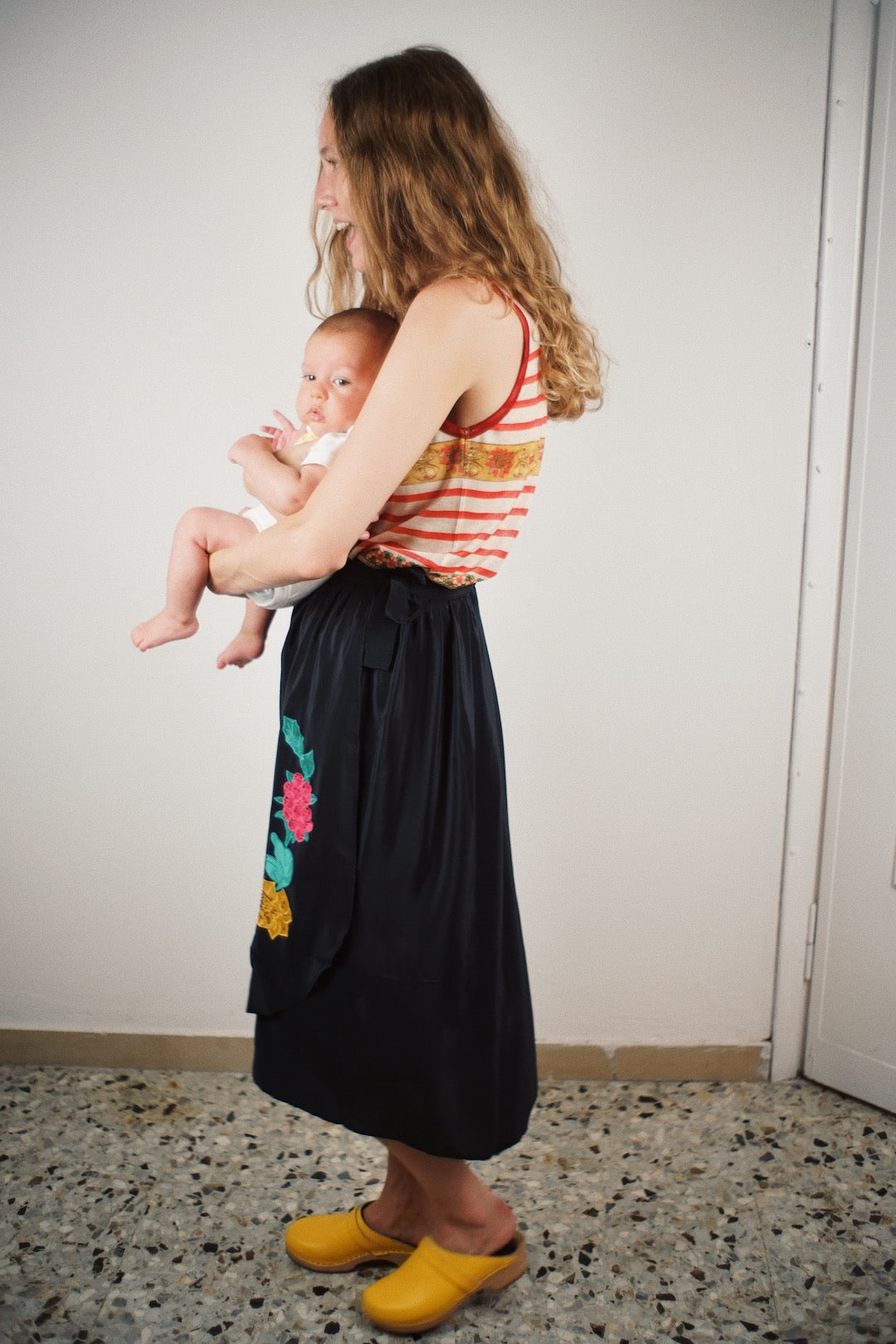 Vintage pure silk skirt