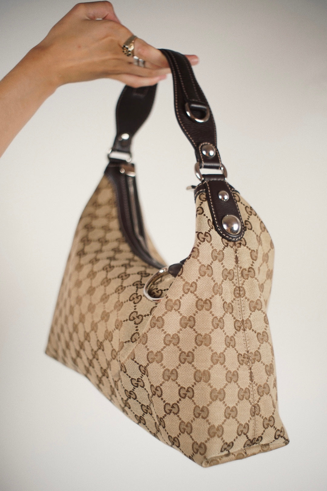 Gucci monogram hobo bag