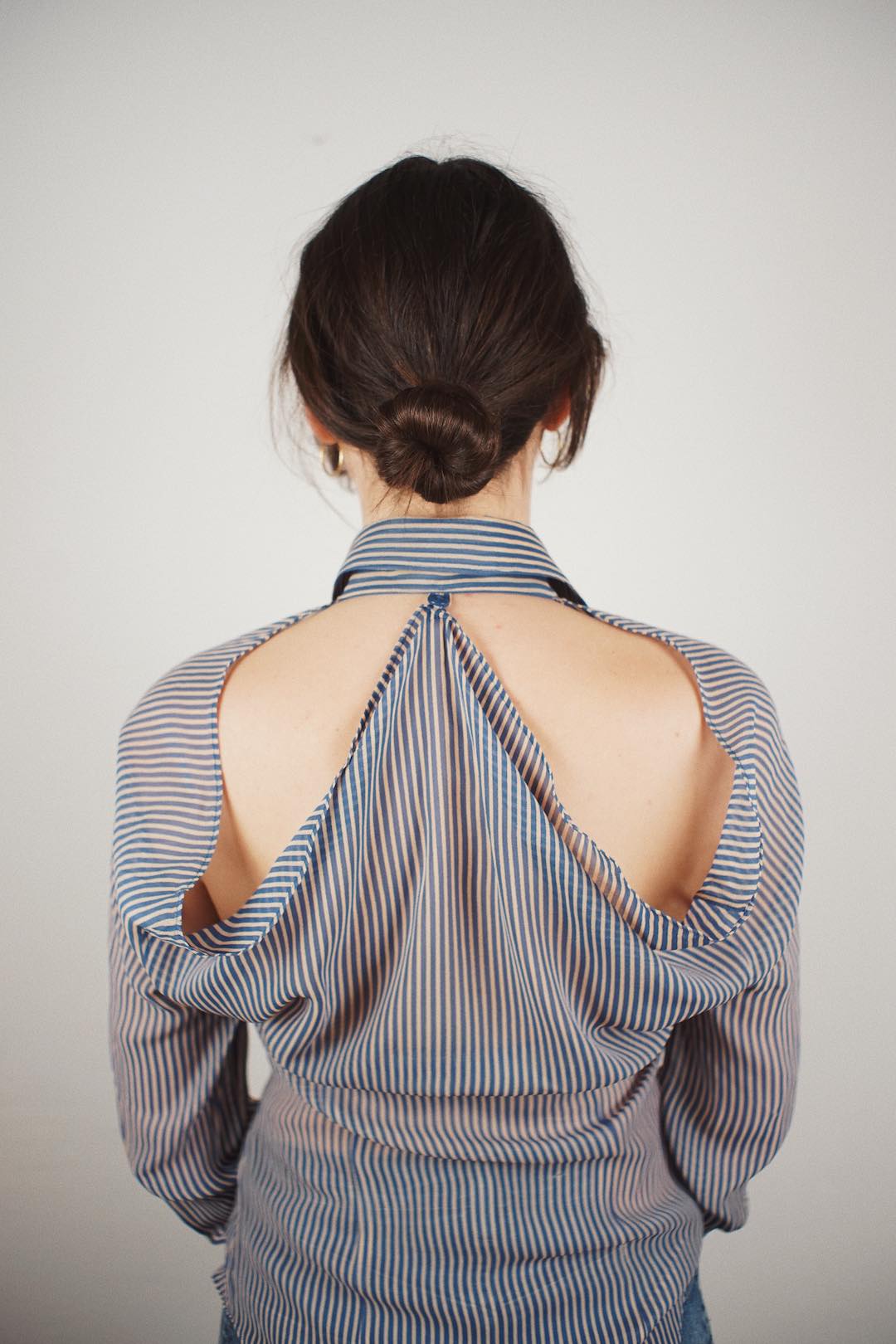 Jean Paul Gaultier silk striped shirt